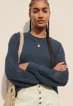 Crochet-Stitch Sweater*Wrap London Clearance