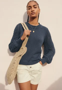 Crochet-Stitch Sweater*Wrap London Clearance