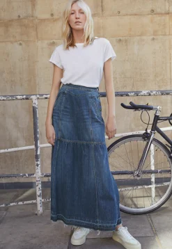 Denim Maxi-Skirt*Wrap London Fashion