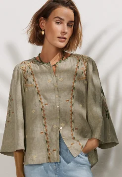 Embroidered Blouse*Wrap London Clearance
