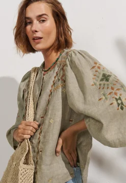 Embroidered Blouse*Wrap London Clearance