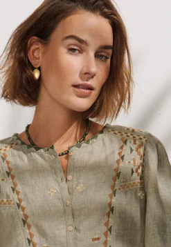 Embroidered Blouse*Wrap London Clearance