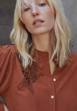 Embroidered Shirt*Wrap London Cheap