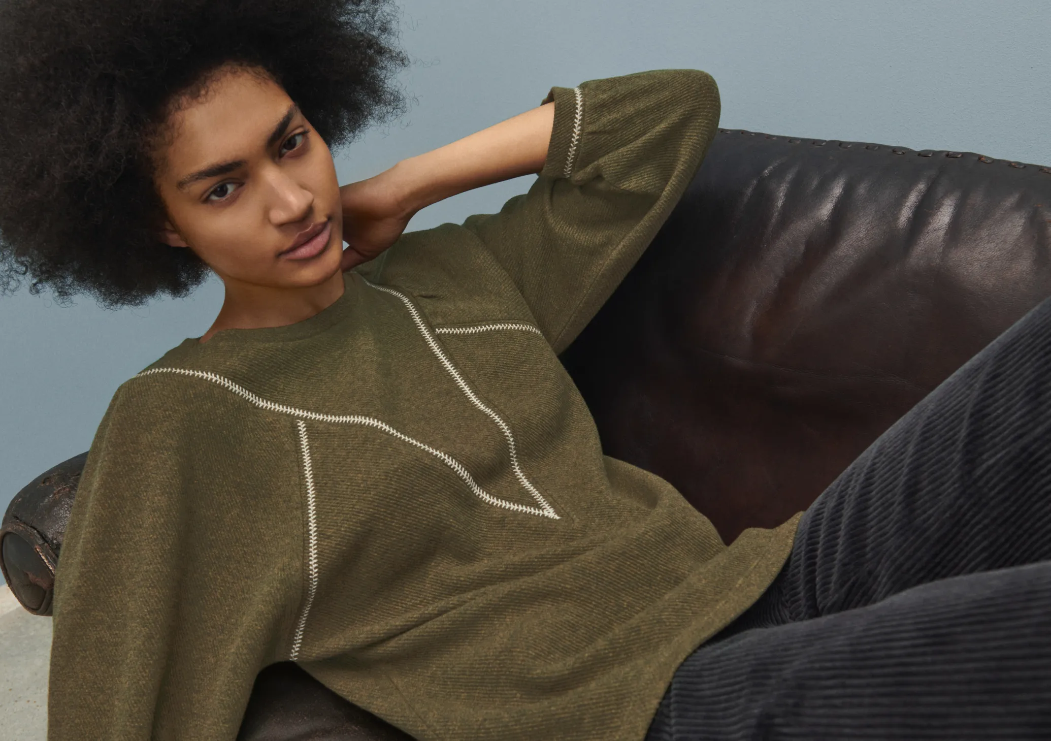 Embroidered Sweatshirt*Wrap London Clearance