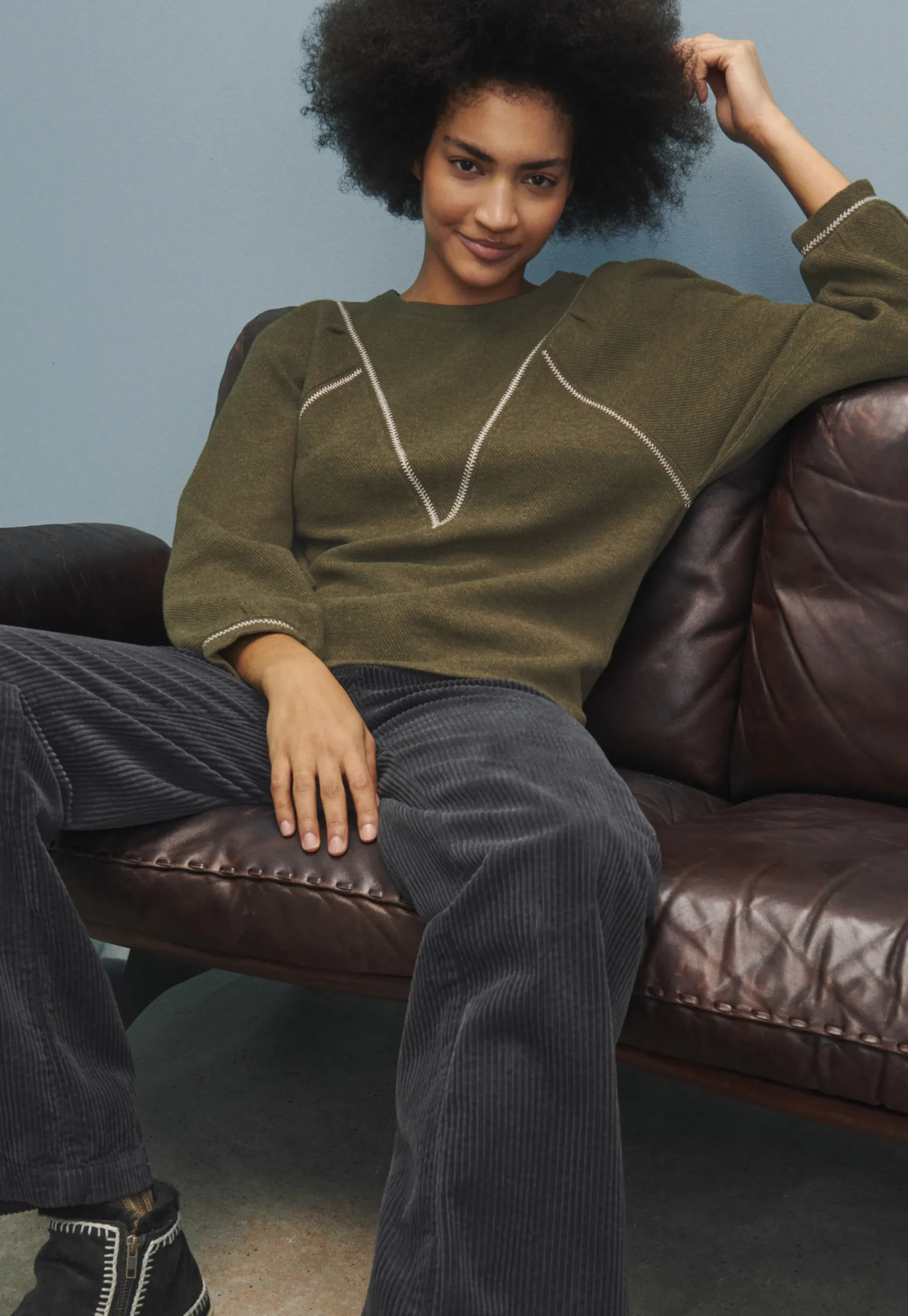 Embroidered Sweatshirt*Wrap London Clearance