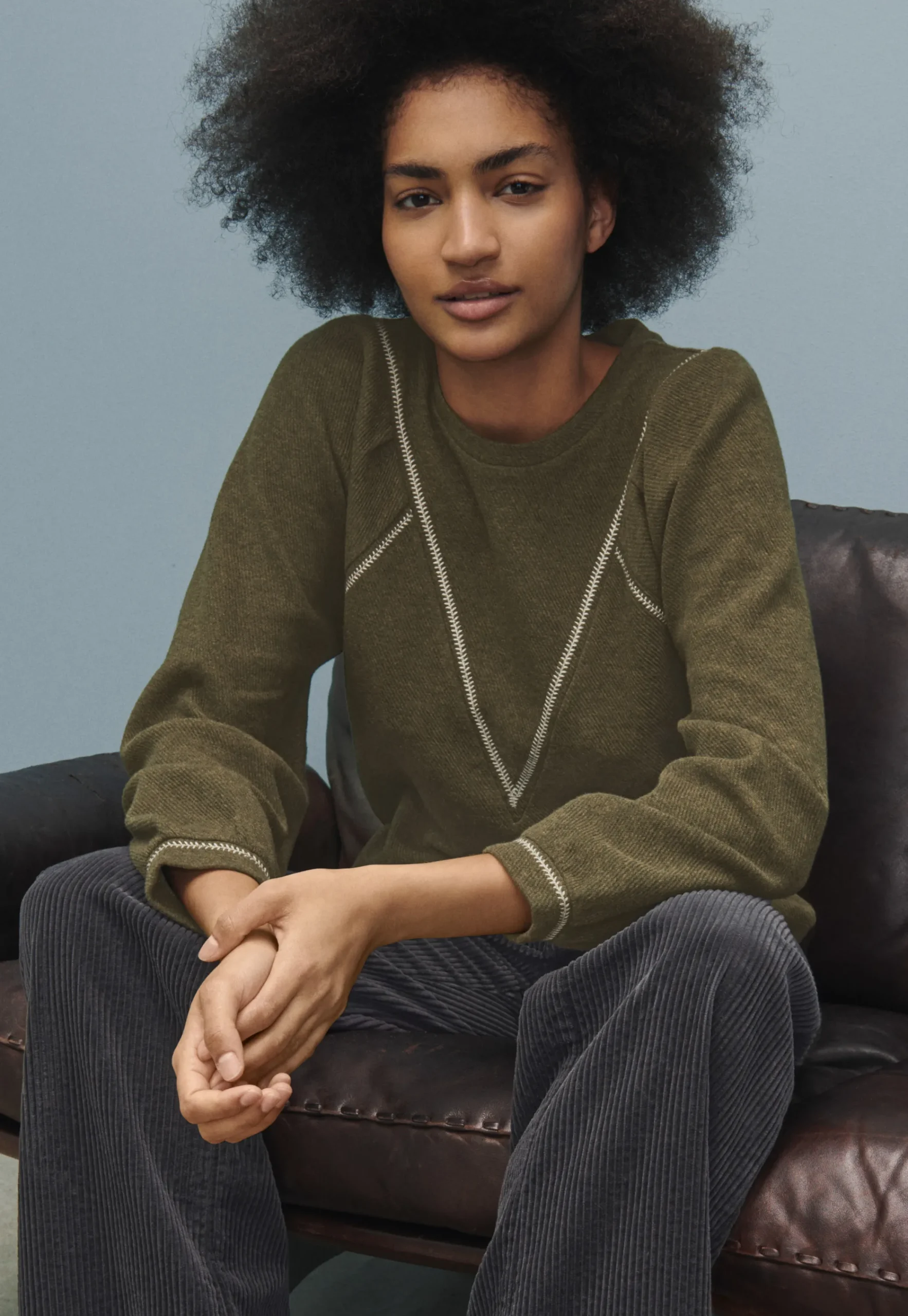 Embroidered Sweatshirt*Wrap London Clearance
