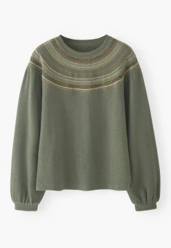 Embroidered Sweatshirt*Wrap London Discount