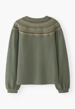 Embroidered Sweatshirt*Wrap London Discount