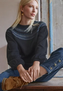 Embroidered Sweatshirt*Wrap London Discount