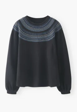 Embroidered Sweatshirt*Wrap London Discount
