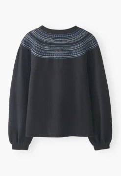 Embroidered Sweatshirt*Wrap London Discount