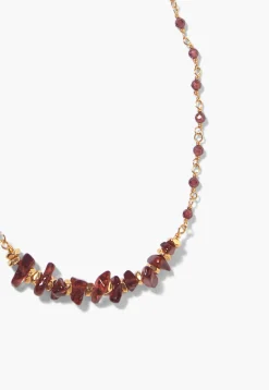 Garnet Beaded Necklace*Wrap London Outlet