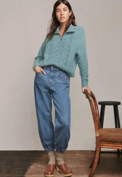 Gathered-Cuff Jeans*Wrap London Shop