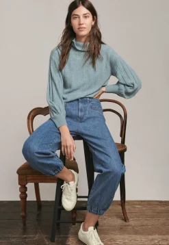 Gathered-Cuff Jeans*Wrap London Shop