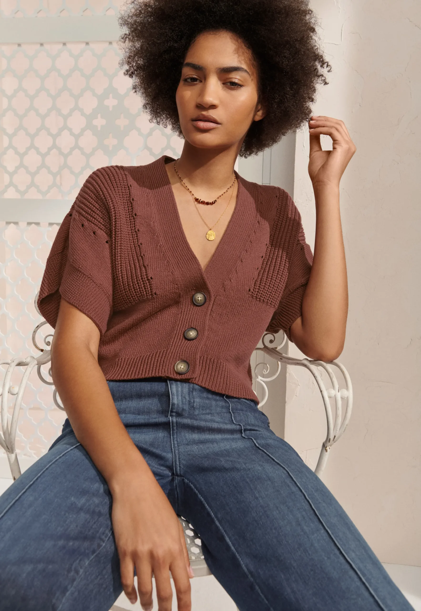 Knitted Cardigan*Wrap London Hot