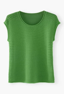 Knitted Mesh-Stitch Top*Wrap London Clearance