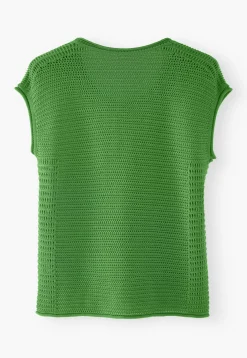 Knitted Mesh-Stitch Top*Wrap London Clearance