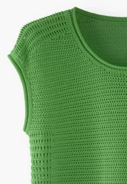 Knitted Mesh-Stitch Top*Wrap London Clearance