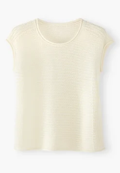 Knitted Mesh-Stitch Top*Wrap London Hot