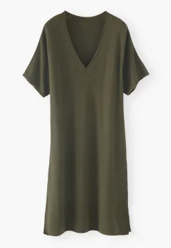Knitted V-Neck Dress*Wrap London Cheap