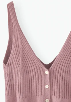 Knitted-Rib Vest*Wrap London Sale