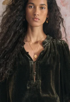 Lace-Sleeve Blouse*Wrap London Online