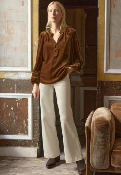 Lace-Sleeve Blouse*Wrap London Fashion