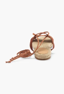 Lace-Up Raffia Sandals*Wrap London Outlet