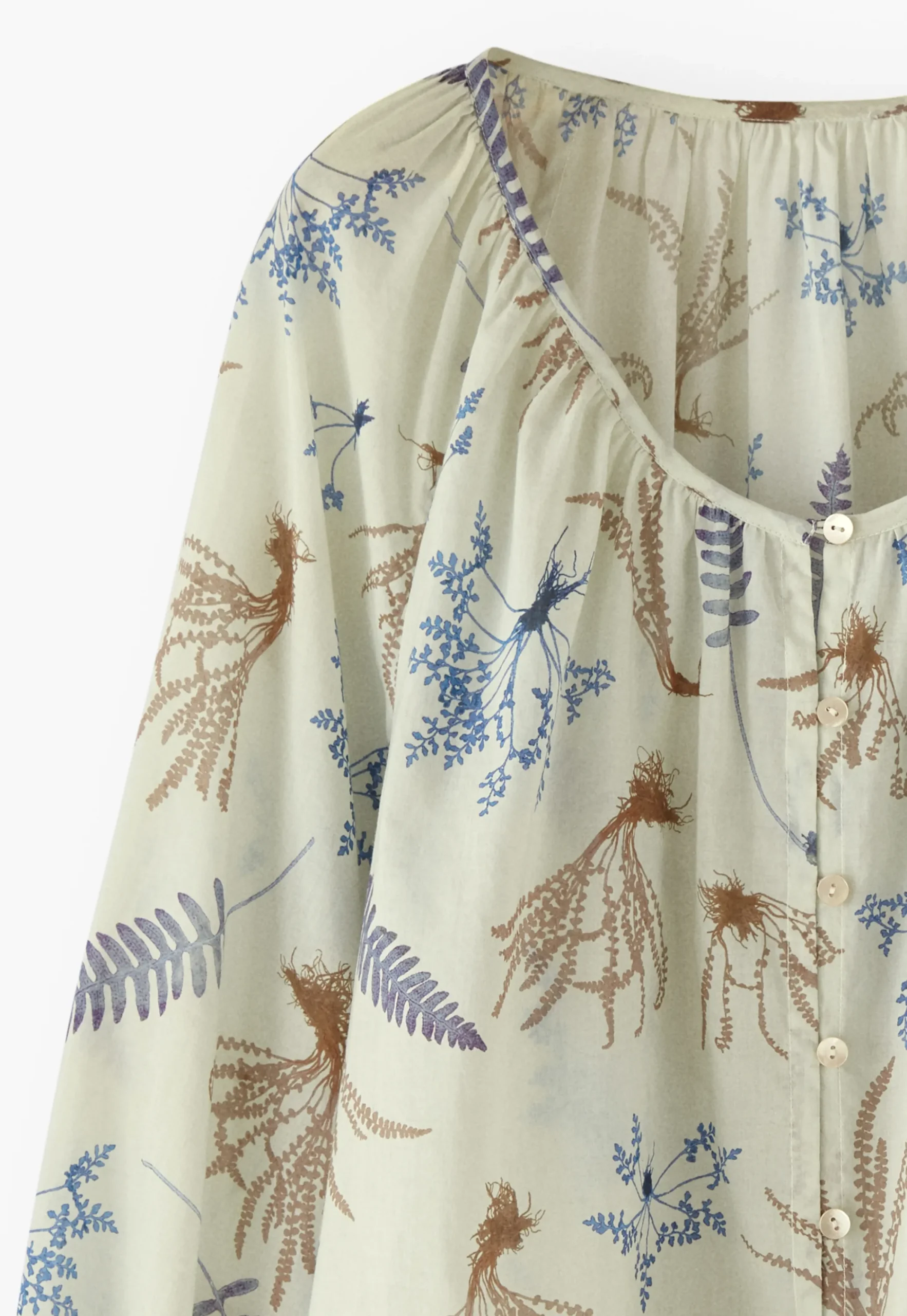 Leaf-Print Blouse*Wrap London Cheap