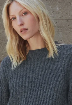Mesh-Sleeve Sweater*Wrap London Shop