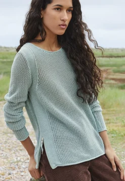 Mesh-Stitch Sweater*Wrap London Discount