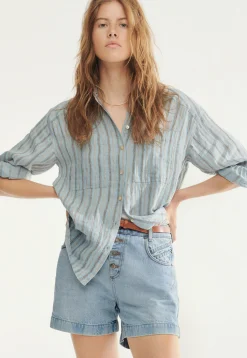 Oversized Striped Shirt*Wrap London Discount