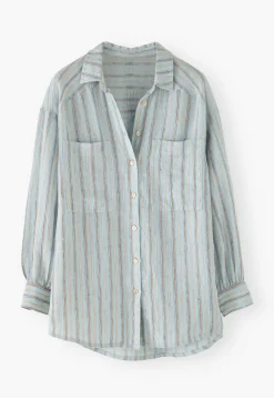 Oversized Striped Shirt*Wrap London Discount