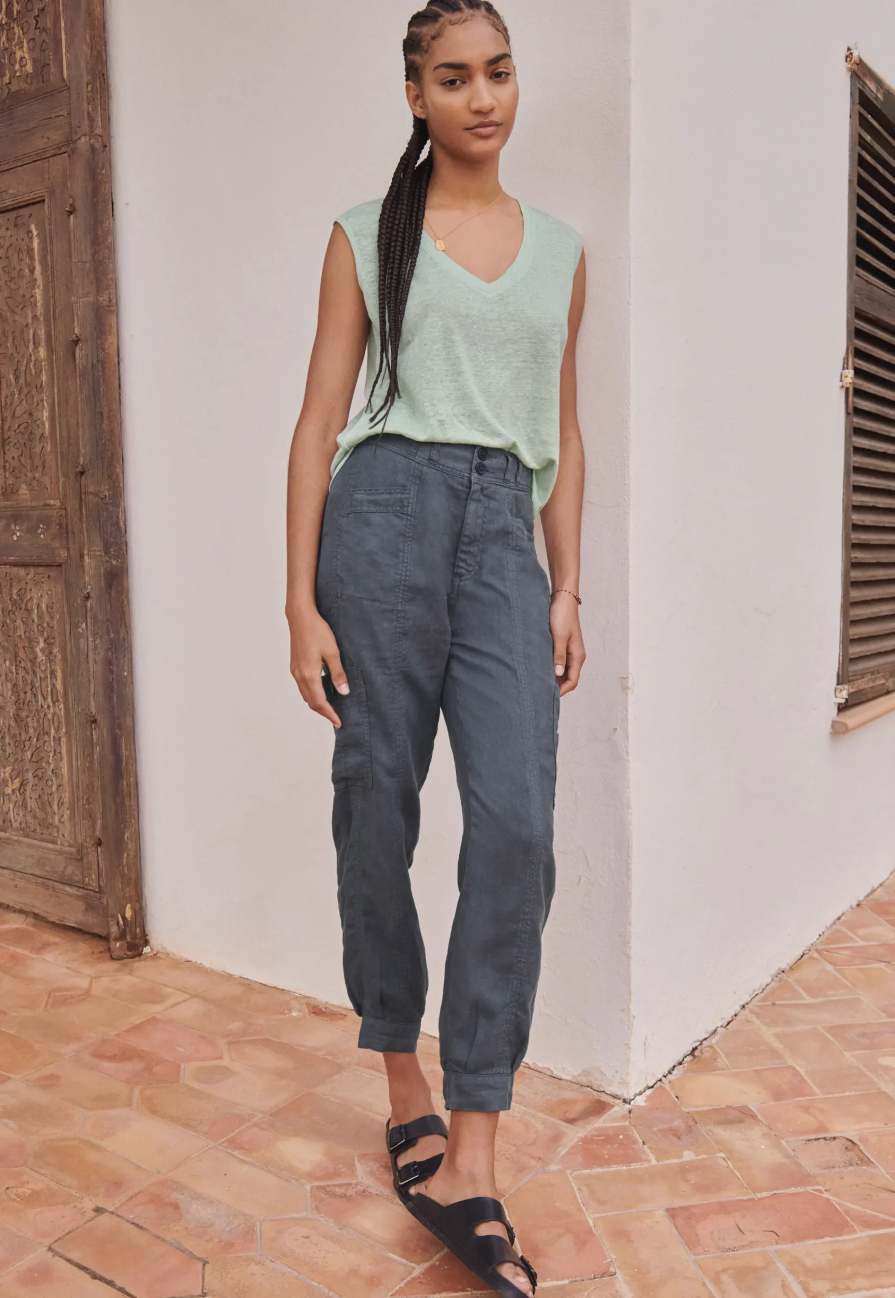 Patch-Pocket Trousers*Wrap London Clearance
