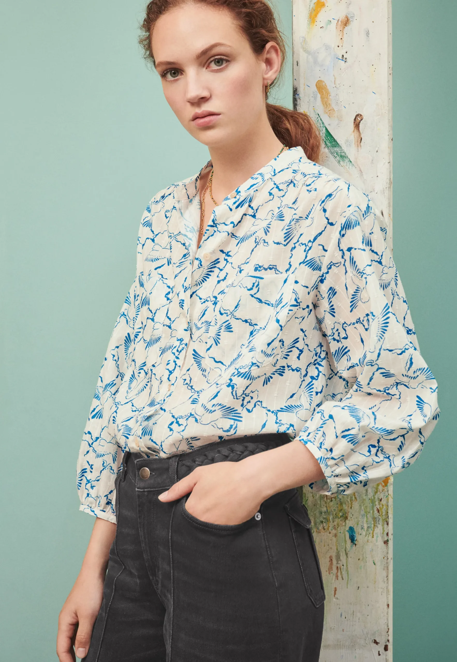 Printed Blouse*Wrap London Cheap