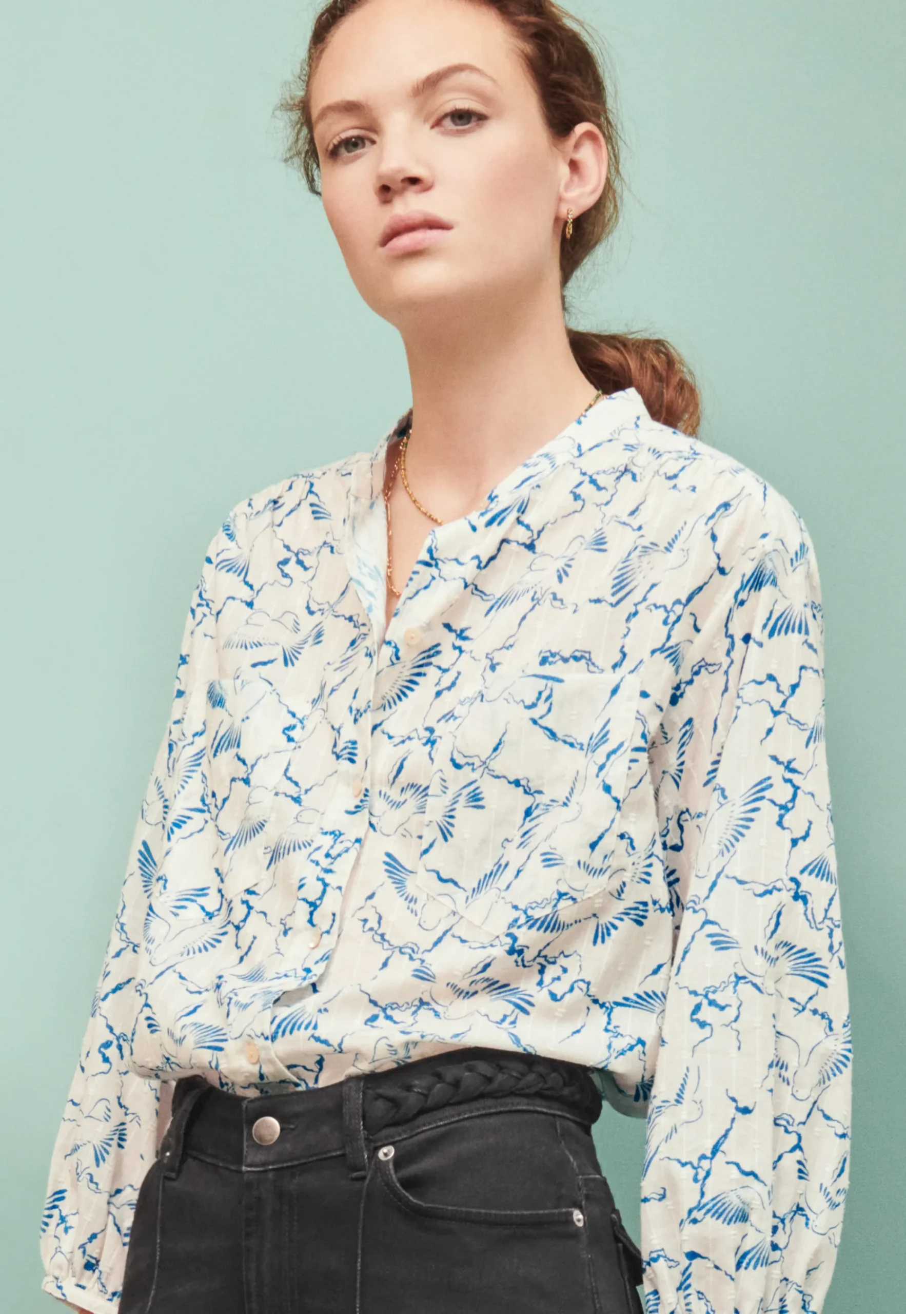 Printed Blouse*Wrap London Cheap