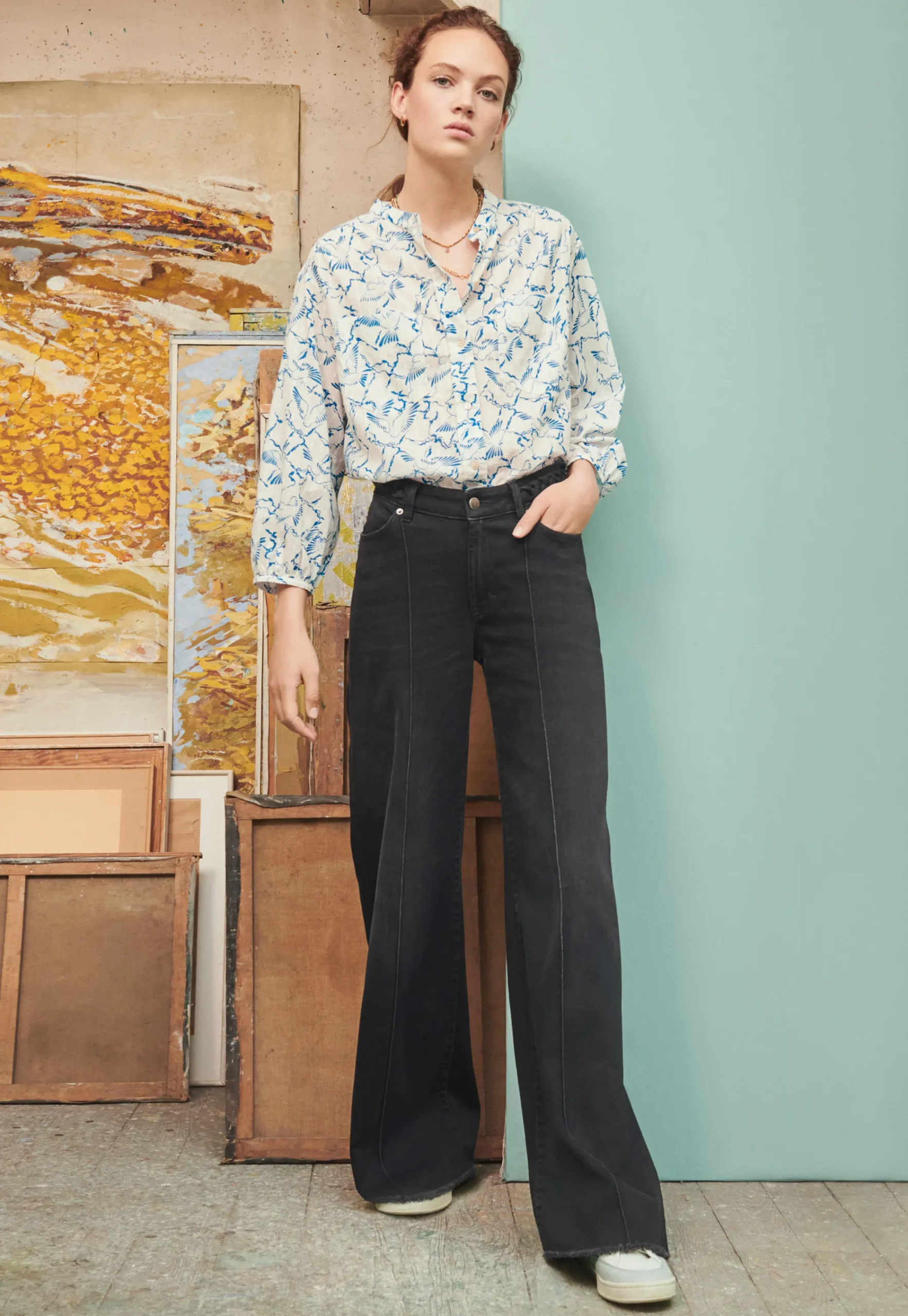 Printed Blouse*Wrap London Cheap