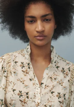 Printed High-Neck Blouse*Wrap London Cheap
