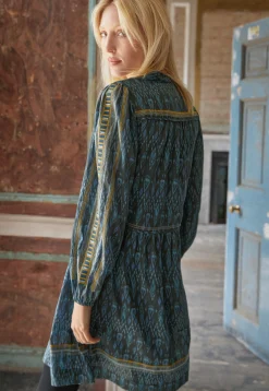 Printed Notch-Neck Dress*Wrap London Sale
