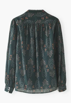 Printed Pleat Detail Blouse*Wrap London Clearance