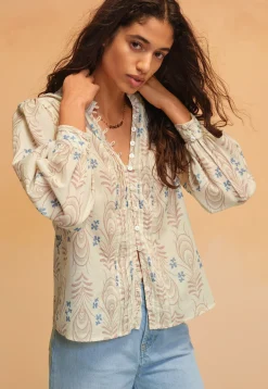 Printed Pleat Detail Blouse*Wrap London New