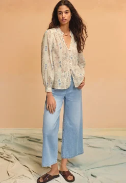 Printed Pleat Detail Blouse*Wrap London New