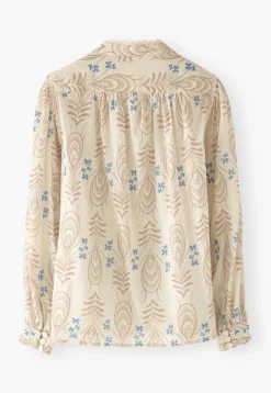Printed Pleat Detail Blouse*Wrap London New