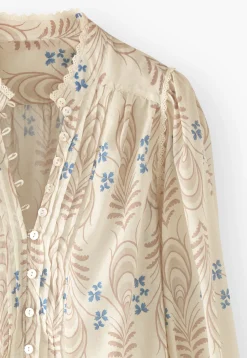 Printed Pleat Detail Blouse*Wrap London New