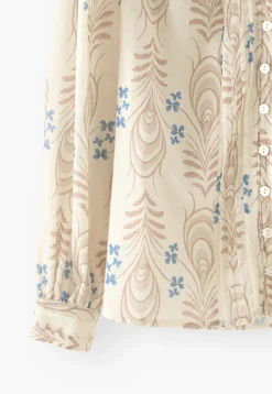 Printed Pleat Detail Blouse*Wrap London New