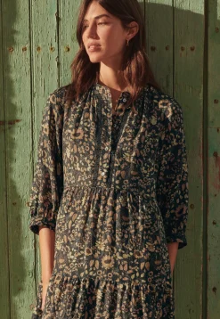Printed Tiered Dress*Wrap London Outlet