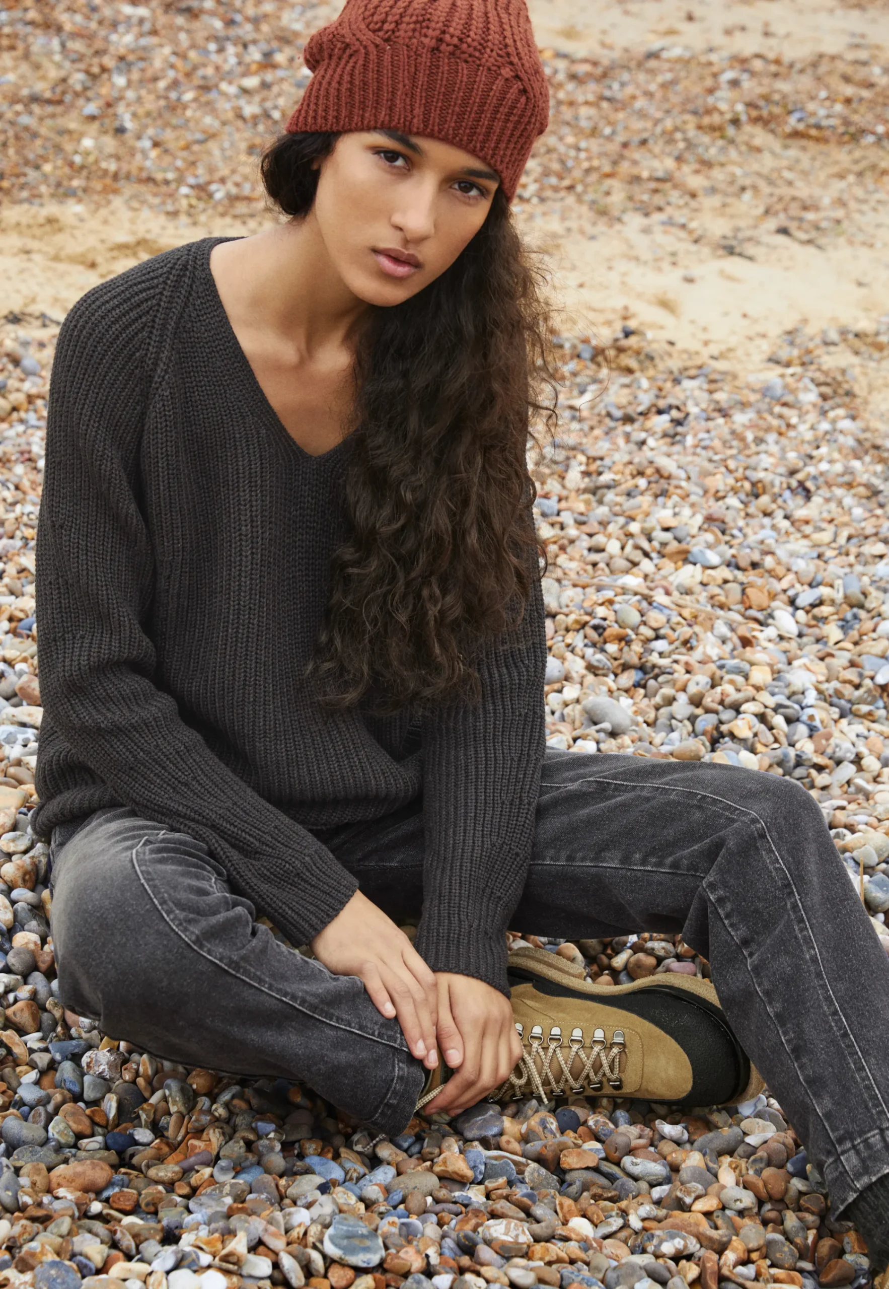 Rib-Stitch Sweater*Wrap London New