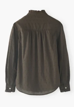 Ruffle-Neck Broderie Blouse*Wrap London Cheap