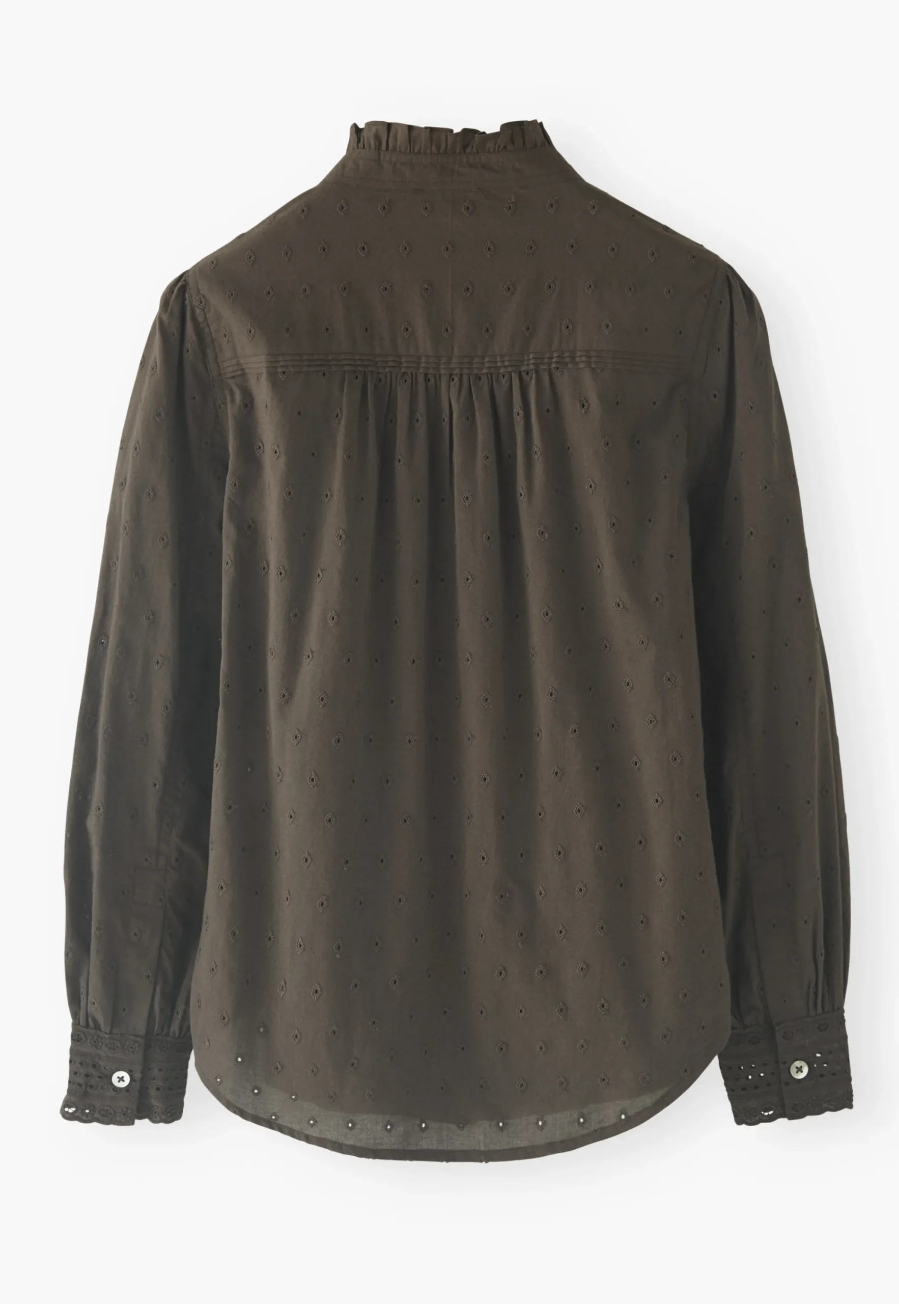 Ruffle-Neck Broderie Blouse*Wrap London Cheap