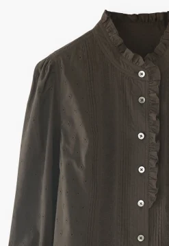 Ruffle-Neck Broderie Blouse*Wrap London Cheap